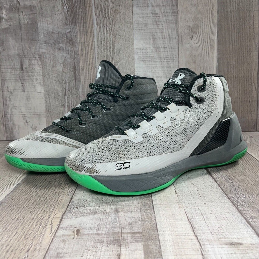 Under Armour Curry 3 Grey Matter Boys Running Shoes Gray Size 6 Y 1269279-289